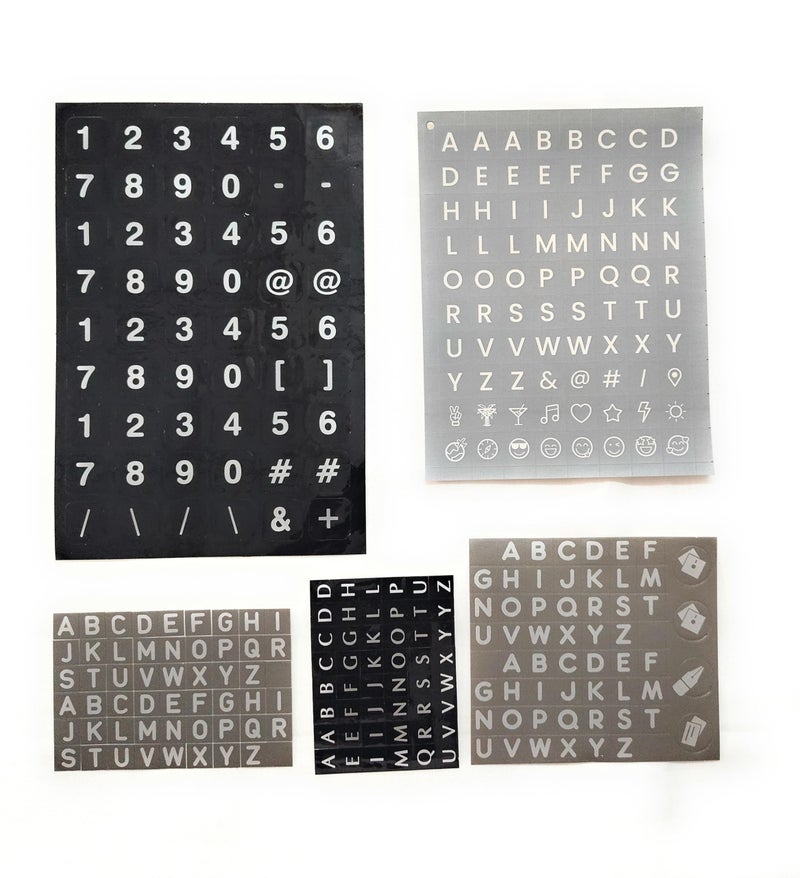 ADD GEAR Alphabets and Numbers Name-Initial Vinyl Stickers Combo of 5 Sets - (4 Sets of A - Z) + (1 Set of Numbers) - Decal, for Inventory, Storage, Organizing, Tool Box, Lockers, Briefcase (Pack of 2 Sets) - Image 4