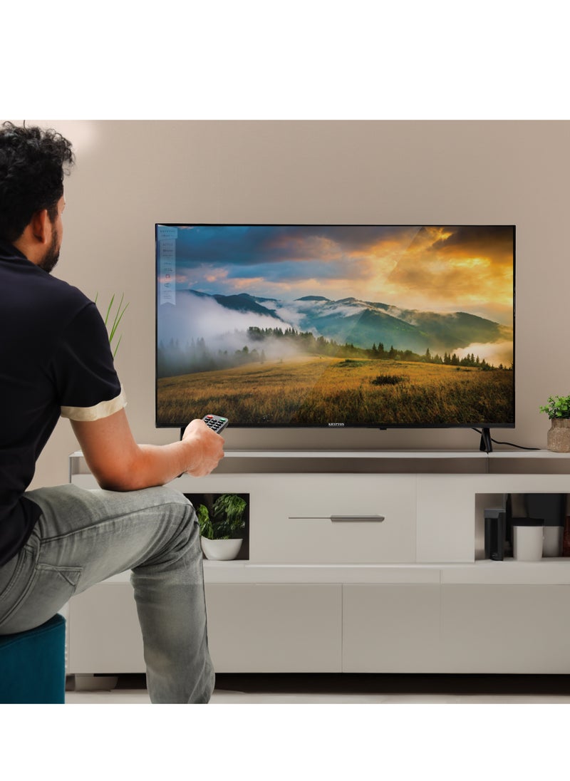 40 Inch Frameless HD Smart LED TV With Remote Control, HDMI And USB Ports, Head Phone Jack, PC Audio In ,Wi-Fi, Android 14.0 With E-Share, YouTube, Netflix Etc.