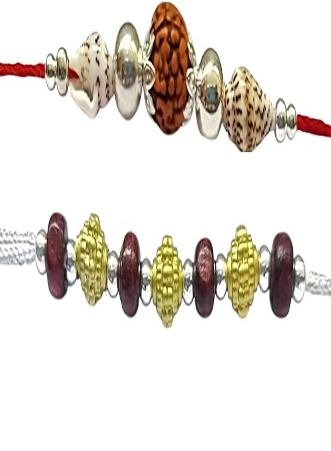 Krishna Rakhi for brother bhaiya kids designer rakhi for rakshabandhan with shankh and Rudraksha envoirnment eco friendly combo set - Image 1