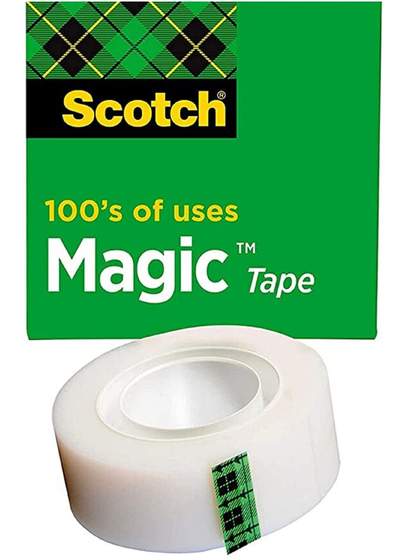 Scotch 810 Magic Roll Tape Set, 3 Pieces, White