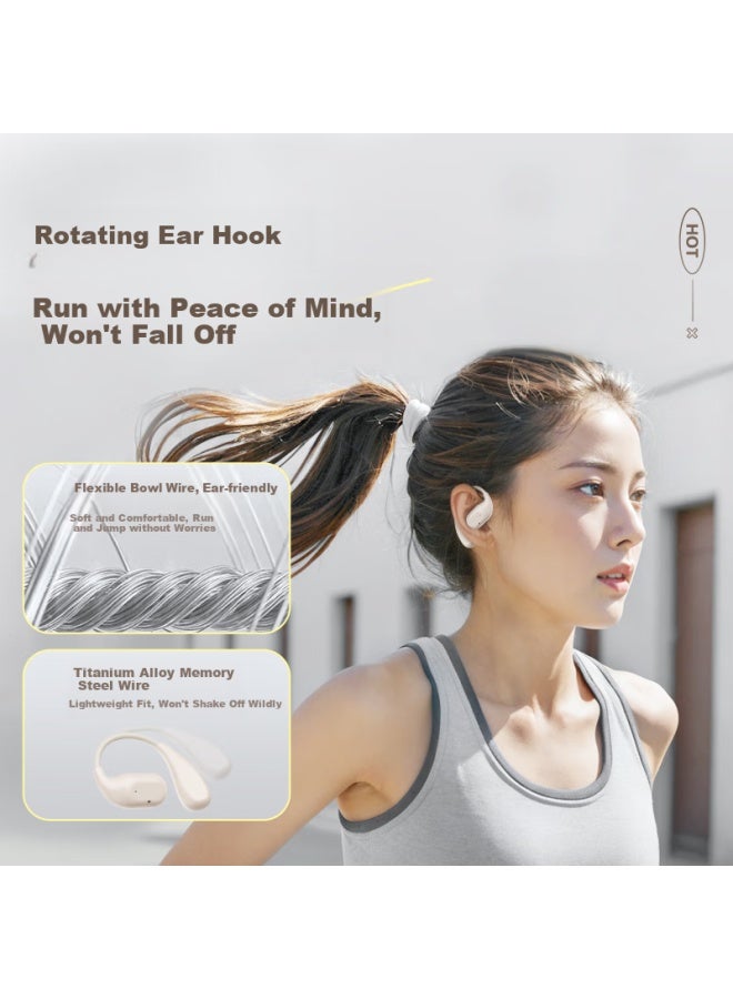 Witgoer Bluetooth Earphones, Over-ear Wireless Non-bone Conduction, Not In-ear Clip-on, For Sports Running, Noise Reduction, Long Battery Life, Specially Designed For Wome - Image 2