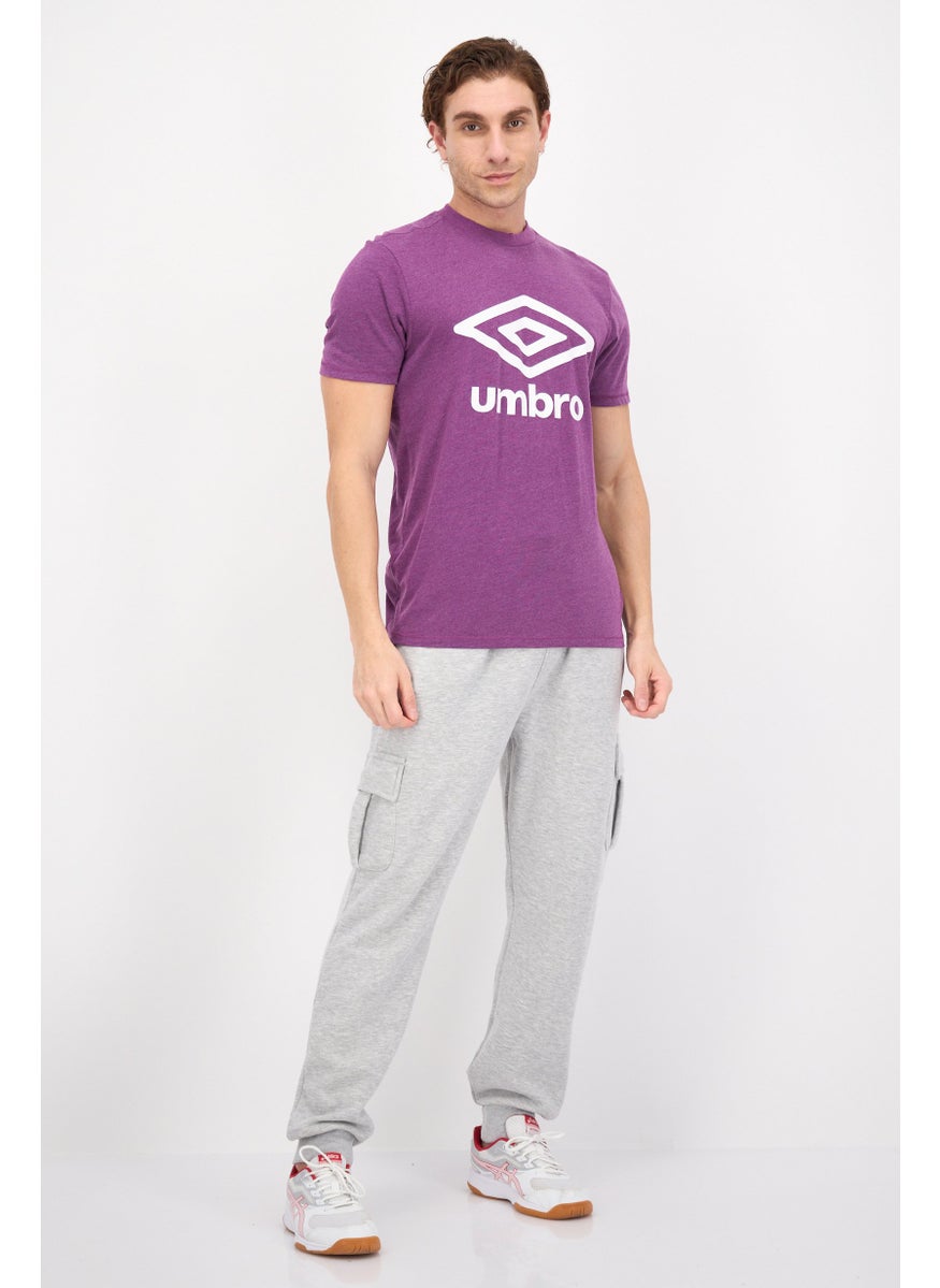 umbro - Men Sportswear Fit  Brand Logo Short Sleeves Outdoor T-Shirts, Purple - Image 1