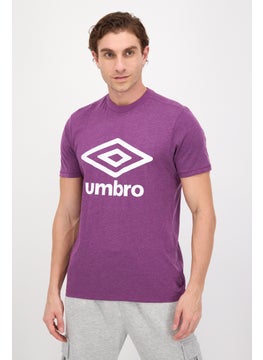 Men Sportswear Fit  Brand Logo Short Sleeves Outdoor T-Shirts, Purple