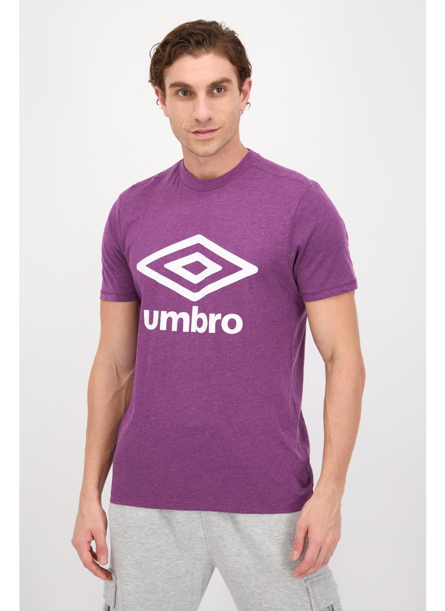 umbro - Men Sportswear Fit  Brand Logo Short Sleeves Outdoor T-Shirts, Purple - Image 1