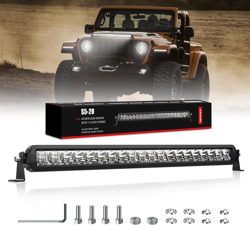 4WDKING 20 Inch LED Light Bar - Off Road Spot Flood Combo - Image 1