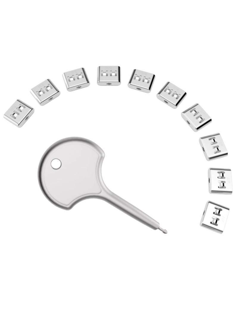 SYOSI 10 Pcs Stainless Steel USB Type-C Port Lock with Metal Key, Dust Cover Female Plug Protector, Compatible with USB C Ports - Image 1