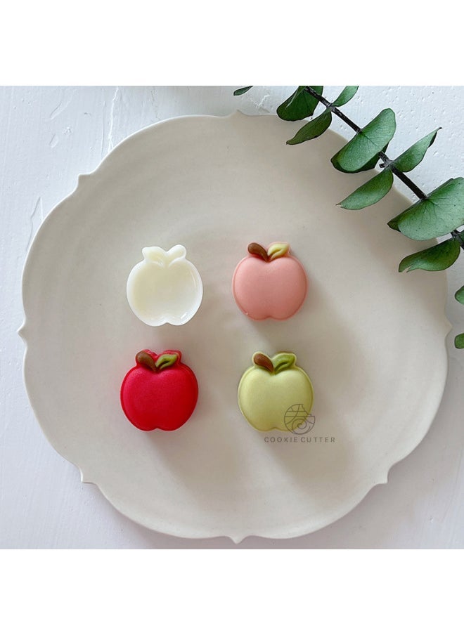 G20g Mid-Autumn Festival Mini Small Apple Moon Cake Mold Mini Pingan Fruit Mung Bean Cake Fruit Cake Hand Pressing Mold-Color - Image 3