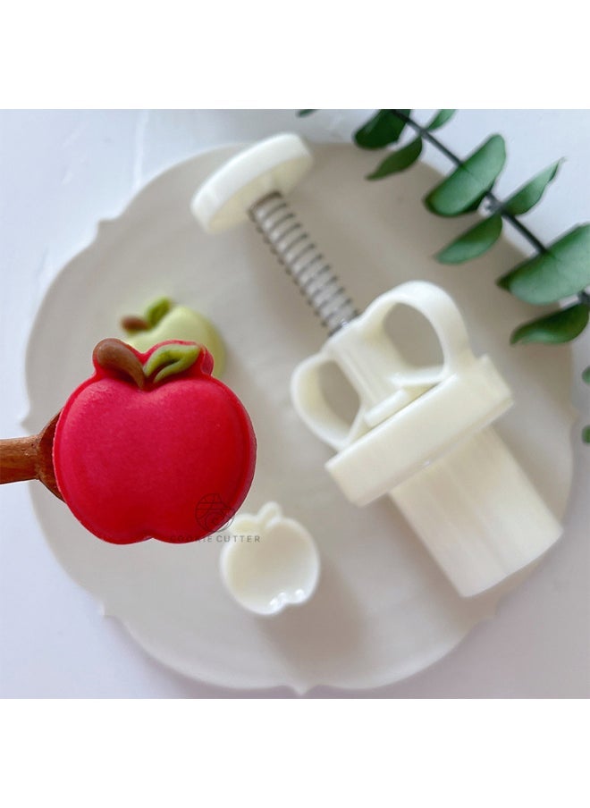 G20g Mid-Autumn Festival Mini Small Apple Moon Cake Mold Mini Pingan Fruit Mung Bean Cake Fruit Cake Hand Pressing Mold-Color - Image 4