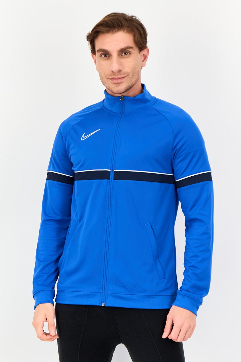 Nike جاكيت تدريب للرجال بتقنية دري فيت مع شعار مطرّز، أزرق - Image 1