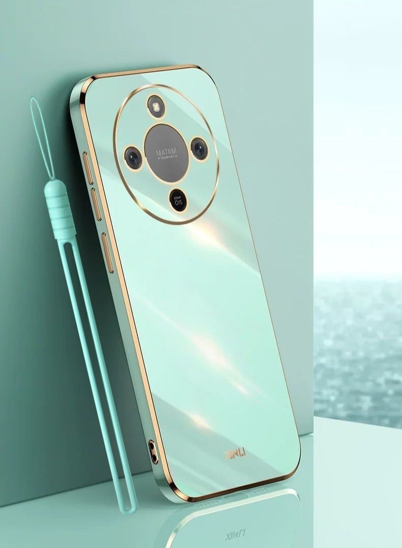 ايكارلوس جراب For Honor X9d 5G، غطاء واقٍ من مادة TPU مطلي بالكهرباء لامع، باللون الذهبي والأخضر - Image 1