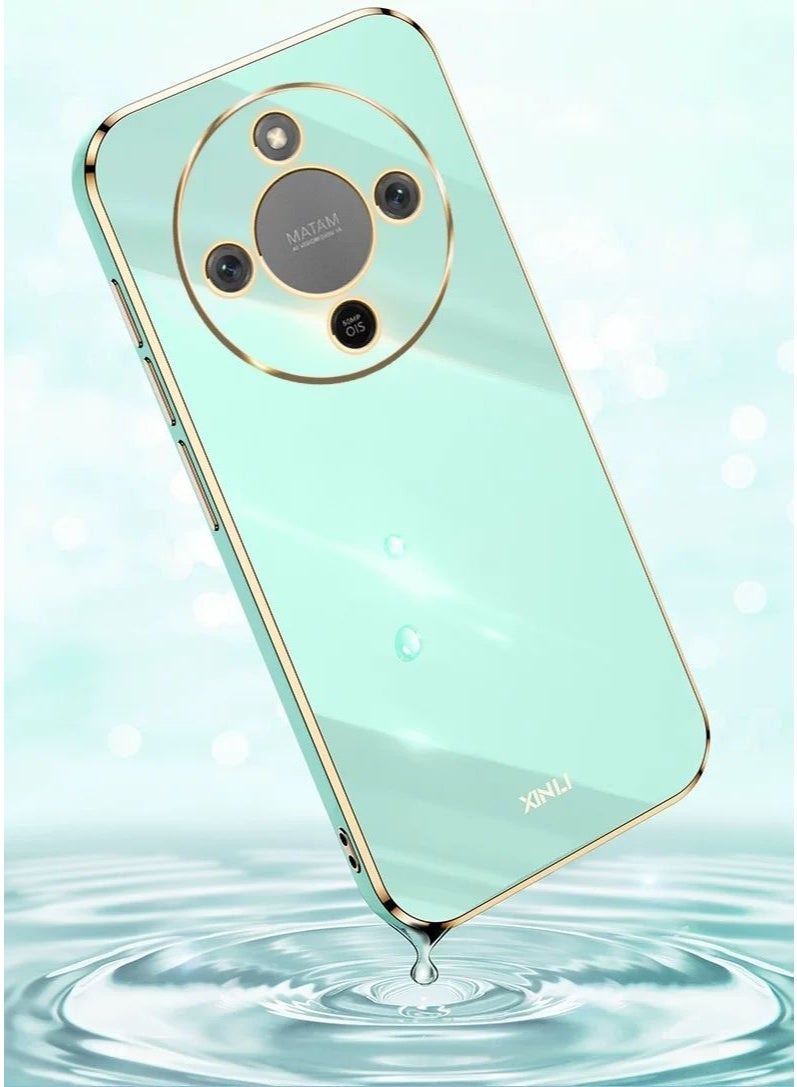 ايكارلوس جراب For Honor X9d 5G، غطاء واقٍ من مادة TPU مطلي بالكهرباء لامع، باللون الذهبي والأخضر - Image 2