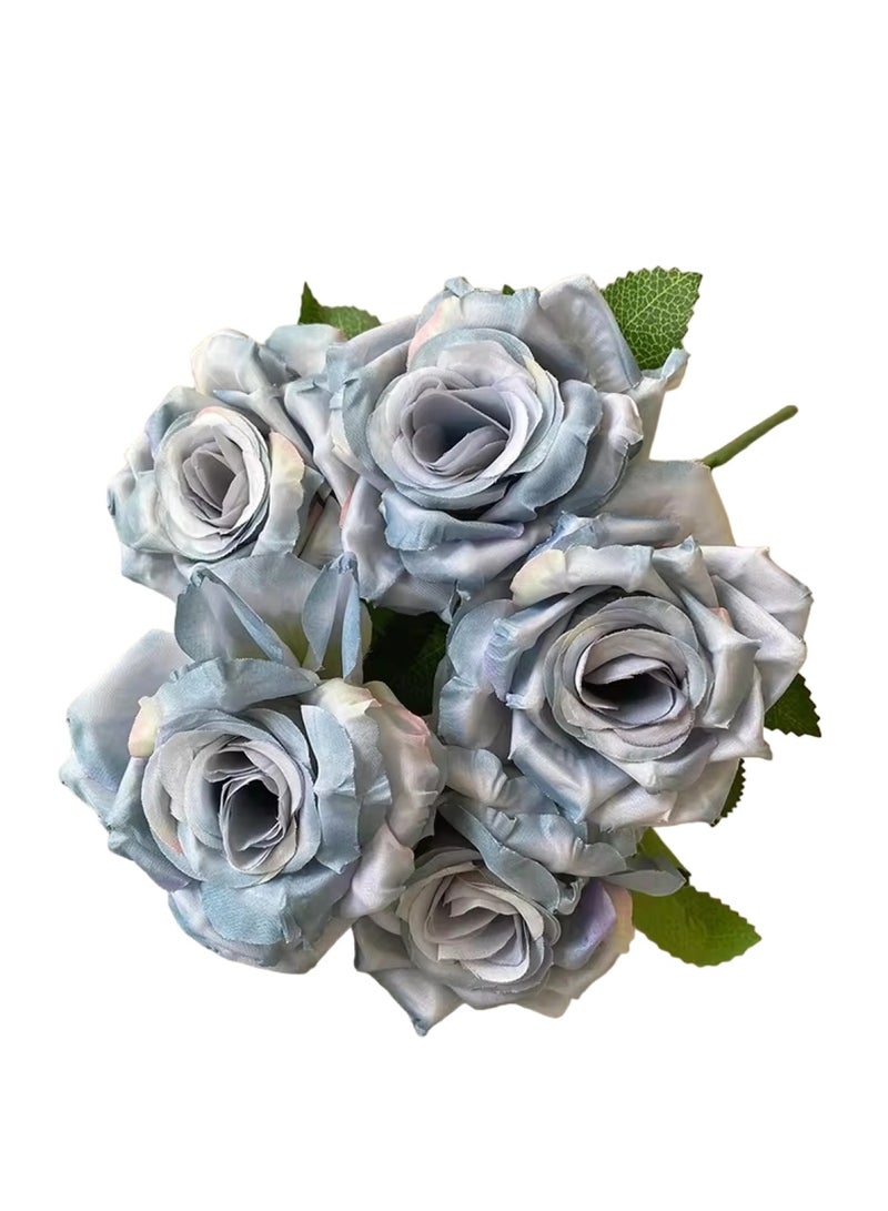 Pack of 2 5-Head Diamond Rose Artificial Flower Assorted