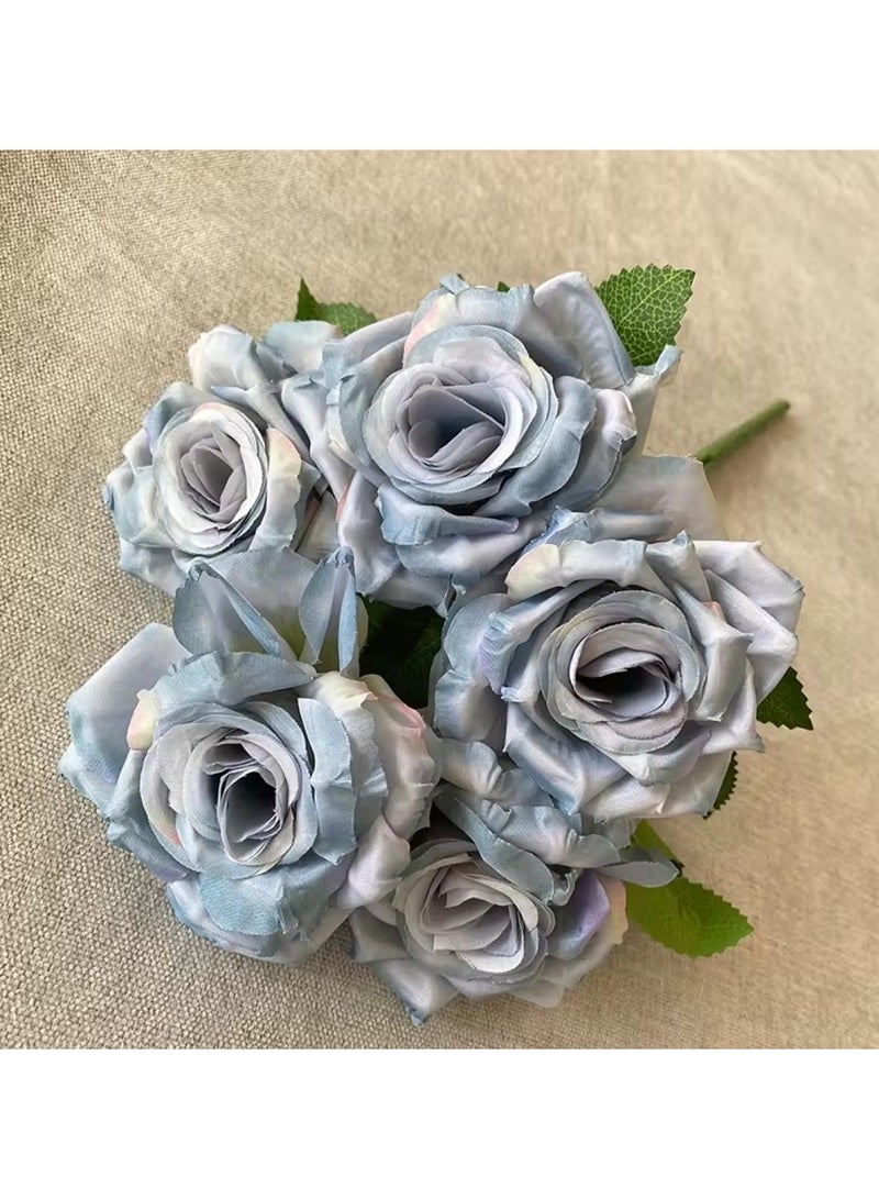 Pack of 2 5-Head Diamond Rose Artificial Flower Assorted