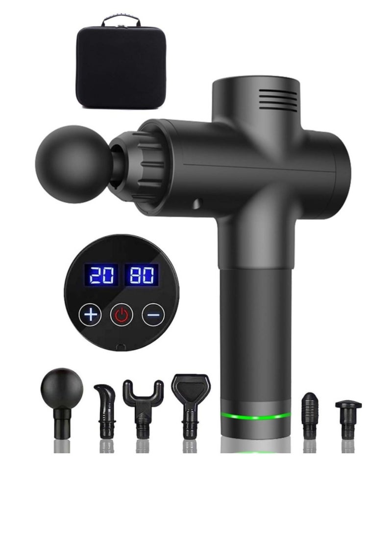 EqiEch Deep Tissue Portable Massage Gun 6 Massage Heads Set With Bag  - Image 1