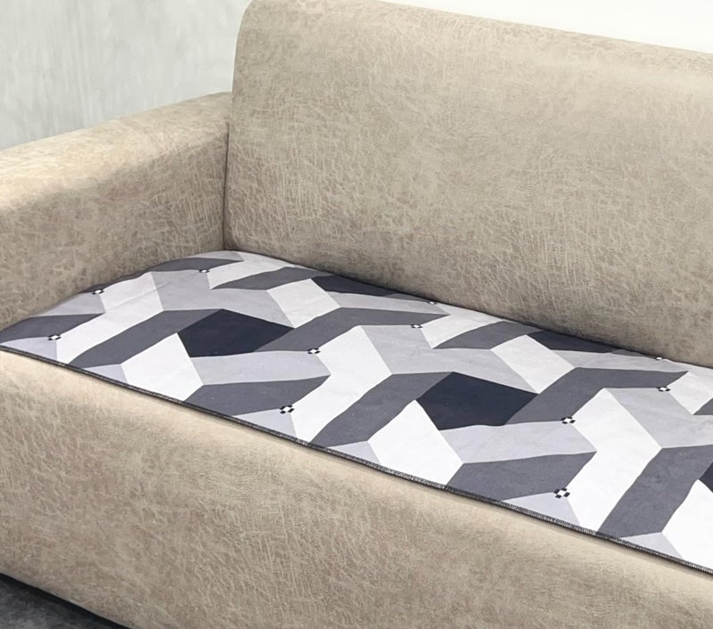 AMAZE ATTIRES Polycotton Printed Sofa Seat Cover For 3 Seater With Heavy Antiskid Backing & Easily Machine Washable Sofa Seat Runner For Couch Or Home Living Area (22 X 68 Inches) Aasr007 - Image 1