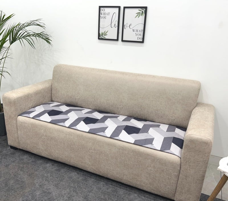 AMAZE ATTIRES Polycotton Printed Sofa Seat Cover For 3 Seater With Heavy Antiskid Backing & Easily Machine Washable Sofa Seat Runner For Couch Or Home Living Area (22 X 68 Inches) Aasr007 - Image 2