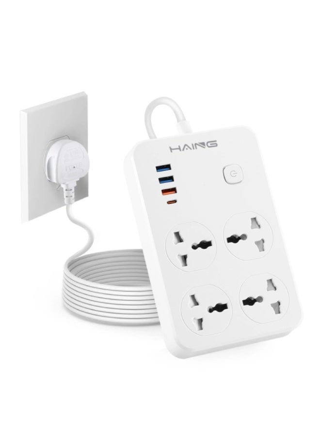 Haing Fast Charger Power Strip UK Socket 2M (HI-UK404U) 20W - Image 1