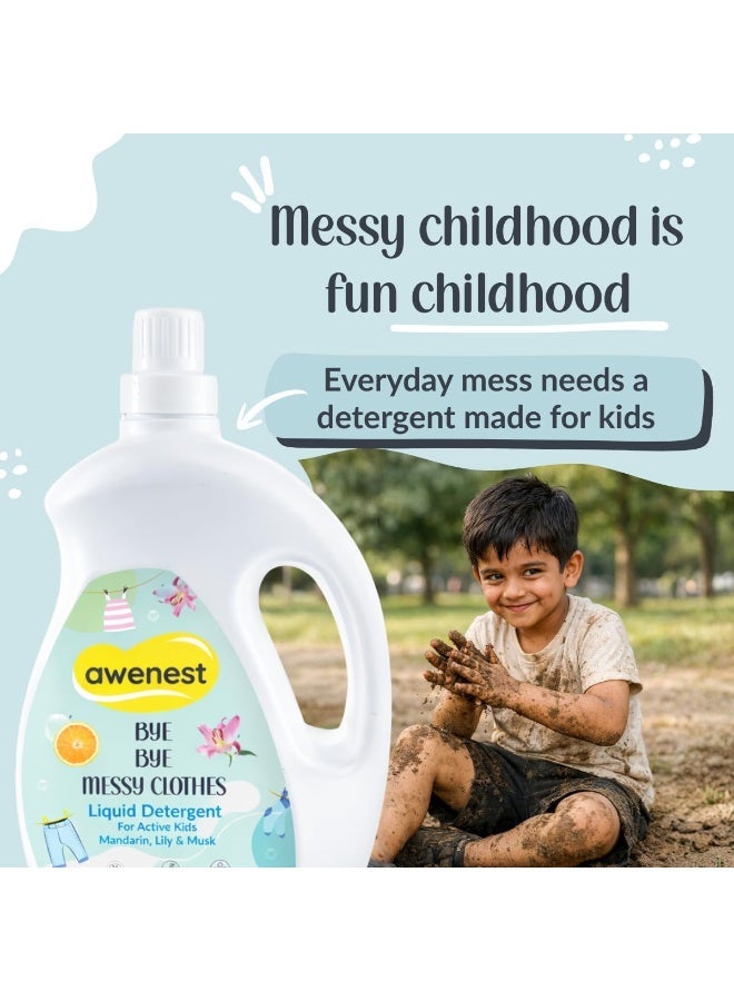 awenest 1.8 L Natural Laundry Liquid Detergent | Plant-based Bioactives | Top and Front Load | Organic, Eco-friendly, Biodegradable, Herbal | Removes Tough Stains | Long Lasting Fragrance|Soft Clothes - Image 4