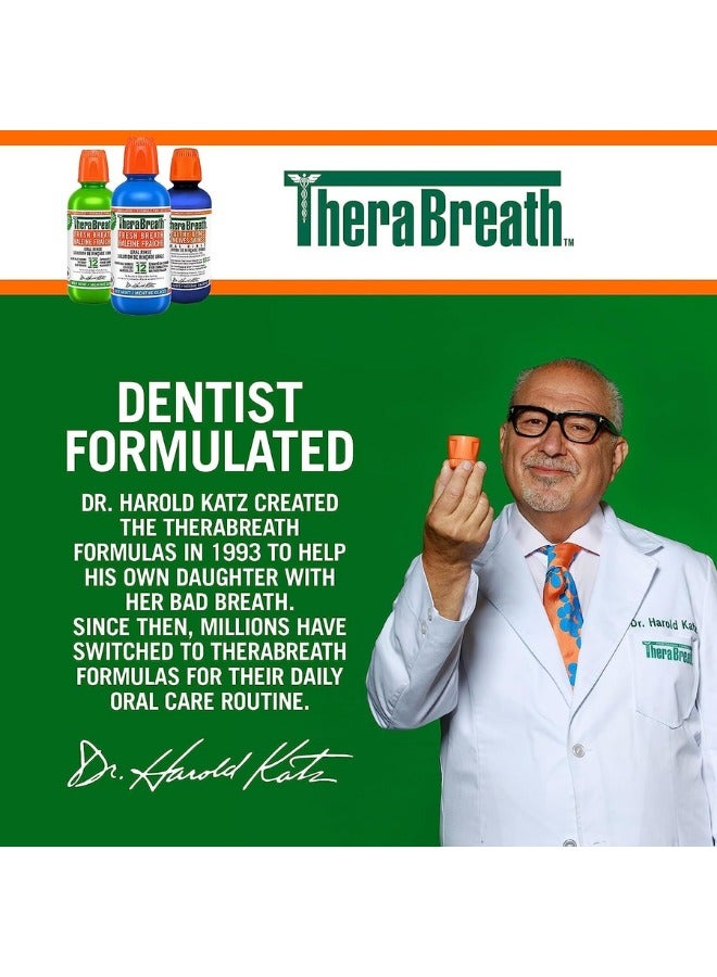 TheraBreath Fresh Breath Haleine fraiche oral rinse Icy Mint / Menthe  Glacce - Image 3