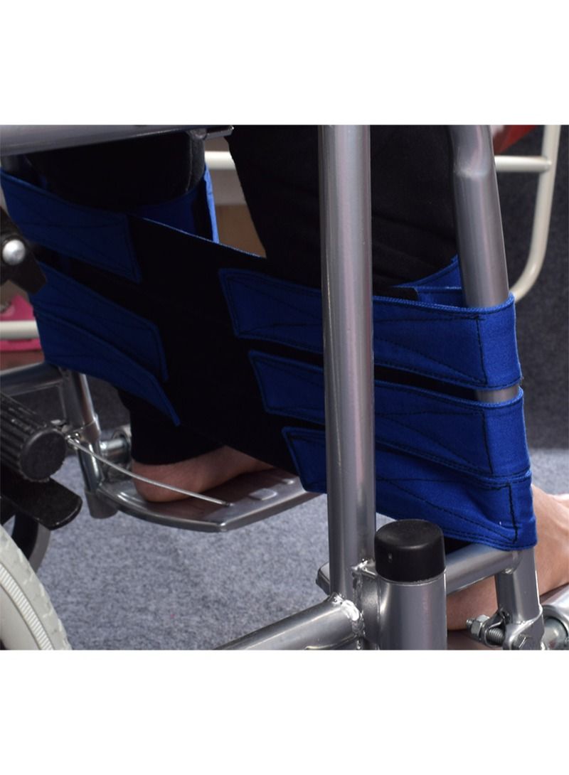 Portable Wheelchair Non-Slip Leg Strap Adjustable Medical Seat Belt Leg Restraint Safety Transport Support Foot Rest Restraint Elderly and Disabled Accessories (Blue) - Image 5