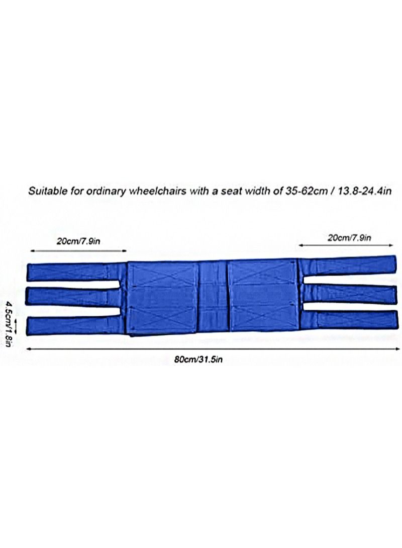 Portable Wheelchair Non-Slip Leg Strap Adjustable Medical Seat Belt Leg Restraint Safety Transport Support Foot Rest Restraint Elderly and Disabled Accessories (Blue) - Image 4