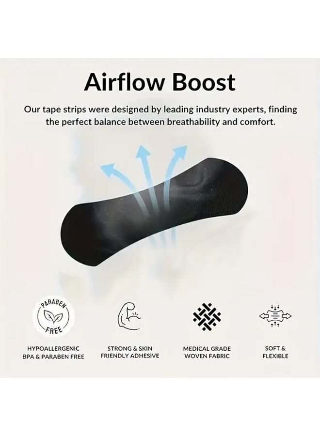 Black 30 Pcs Adhesive Nose Strips For Congestion Relief Better Sleep Long Lasting - Image 5
