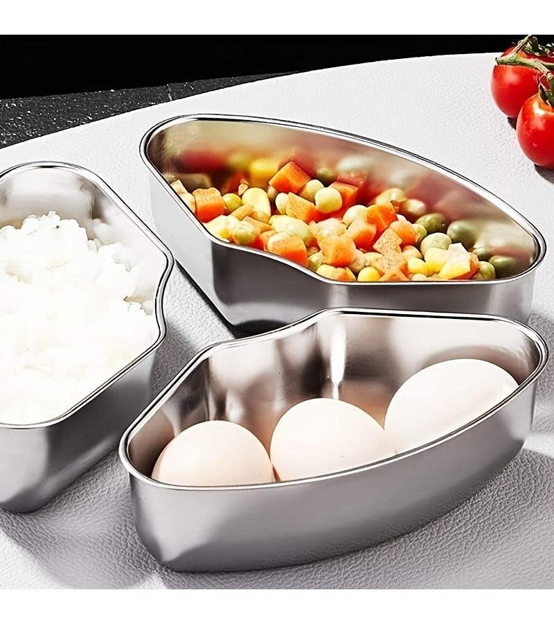 4pcs Stainless Steel Mini Steamer Inner Pot Food Holder For Electric Pressure Cooker And Air Fryer - Image 5