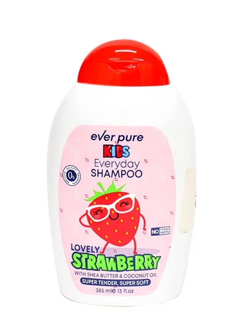 ever pure Everyday Shampoo  Lovely Strawberry For Kids 385ML - Image 1