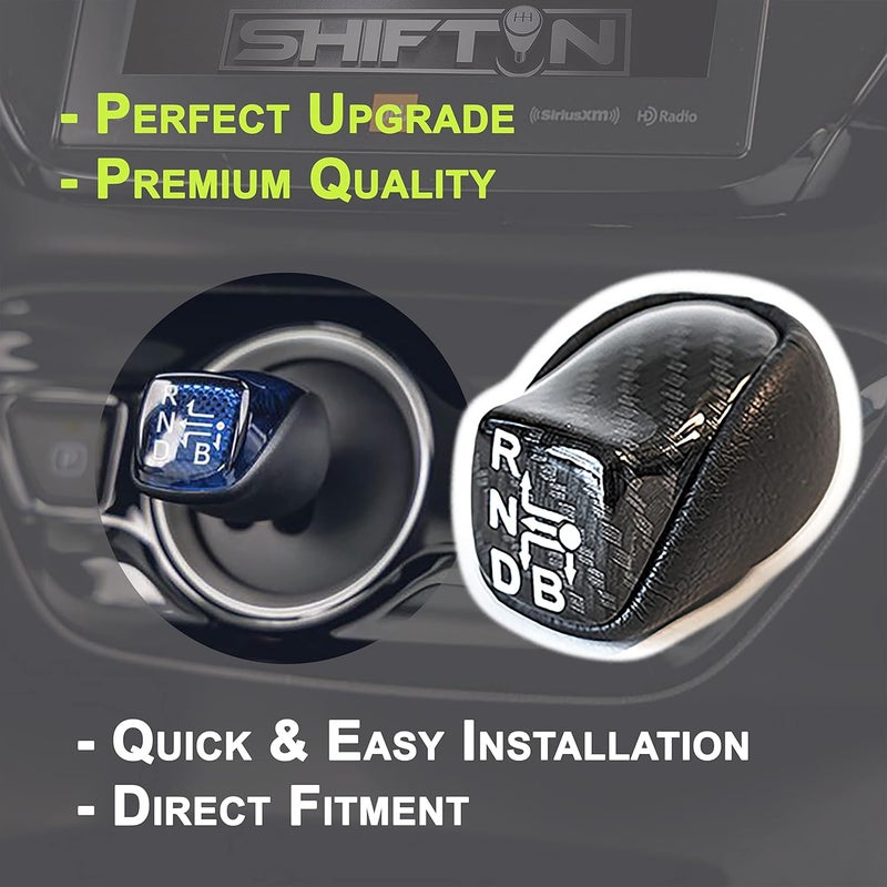 SHIFTIN Black Carbon Fiber Gear Shift Knob for Toyota Prius - Image 4