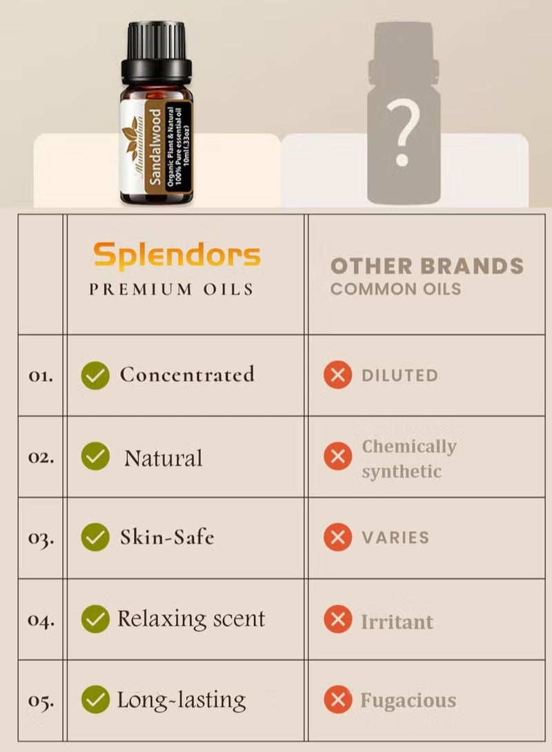 Mumianhua 8 Pieces Essential Oils Set Concentrated Aroma Fragrance Oil Set Aromatherapy For Home Office Car Bathroom Aroma Oils Package Aroma Diffuser - Image 2