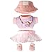 Beofinest Clothes for 17cm Dolls Accessories for 17cm Doll Clothes Set for Doll Fashionable Cute Elegant Matchable Style 5 PCS Set Hat Clothes for Dolls Accessories No Doll Pink - Image 2
