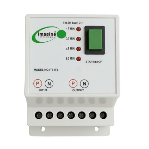 imagine technologies Automatic Cut OFF Timer Switch For Geyser,Motor,Heater,etc (15,30,45,60 Min) - Image 1