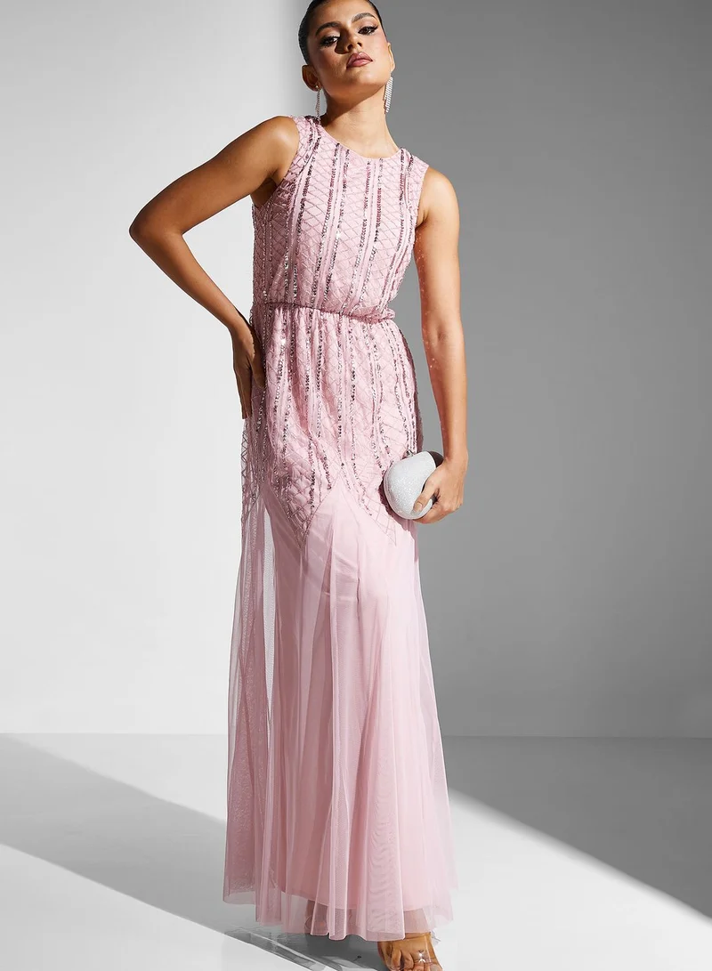 Namshi x Embellished Maxi Dress