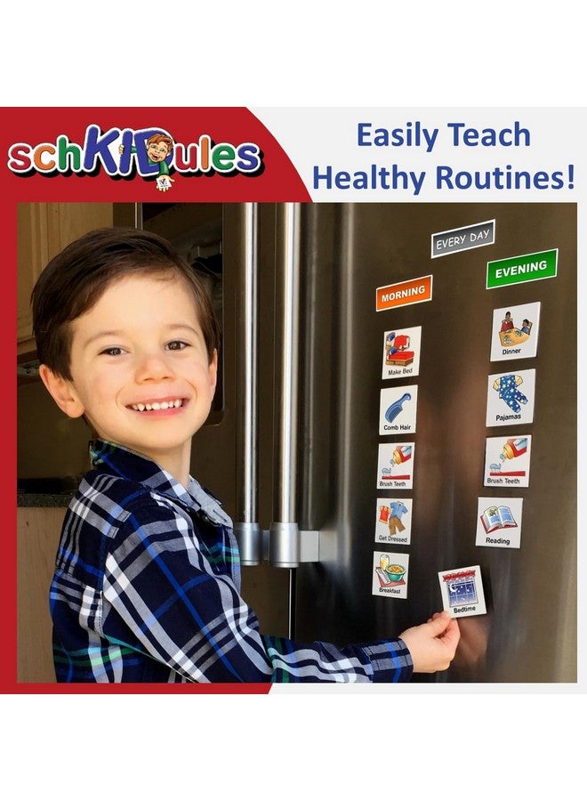 SchKIDules 153 pc Daily Visual Schedule Magnets for Kids-Create Healthy Routines, Reminders, Kids Calendars, Chore Charts & Behavioral Supports for Kids who Thrive on visuals, Type A Toddlers, Autism & ADHD - Image 2