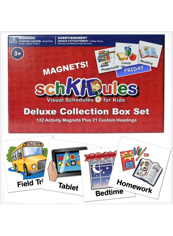 SchKIDules 153 pc Daily Visual Schedule Magnets for Kids-Create Healthy Routines, Reminders, Kids Calendars, Chore Charts & Behavioral Supports for Kids who Thrive on visuals, Type A Toddlers, Autism & ADHD - Image 1
