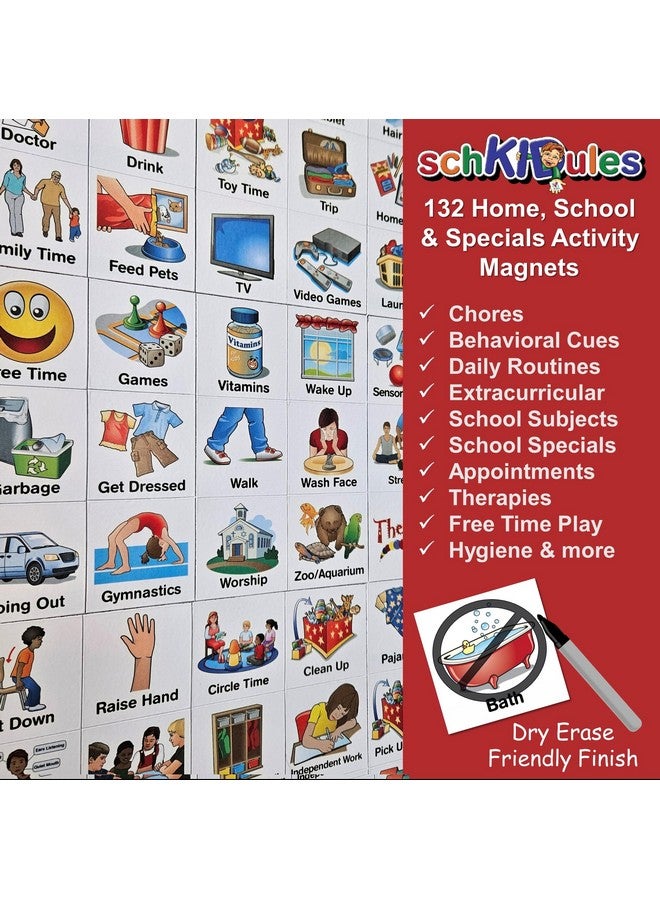 SchKIDules 153 pc Daily Visual Schedule Magnets for Kids-Create Healthy Routines, Reminders, Kids Calendars, Chore Charts & Behavioral Supports for Kids who Thrive on visuals, Type A Toddlers, Autism & ADHD - Image 5