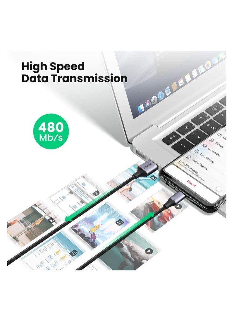 Ugreen - UGREEN Micro USB Cable 18w Android Charing Lead Fast Charge Compatible for Galaxy A10 S7 S6 J6 J4+, Huawei P Smart P8 Y9 Y7 Y6, Honor 8X, Moto G5 E5 E4, Xiaomi A2 Lite, PS4 etc - 1m - Image 1