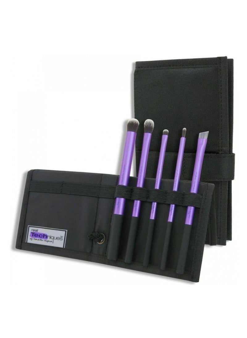 TECHNIQUES Eye Makeup Starter Brush Set Purple - Image 2