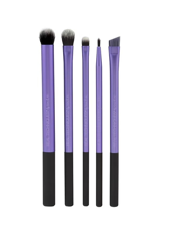 TECHNIQUES Eye Makeup Starter Brush Set Purple - Image 3