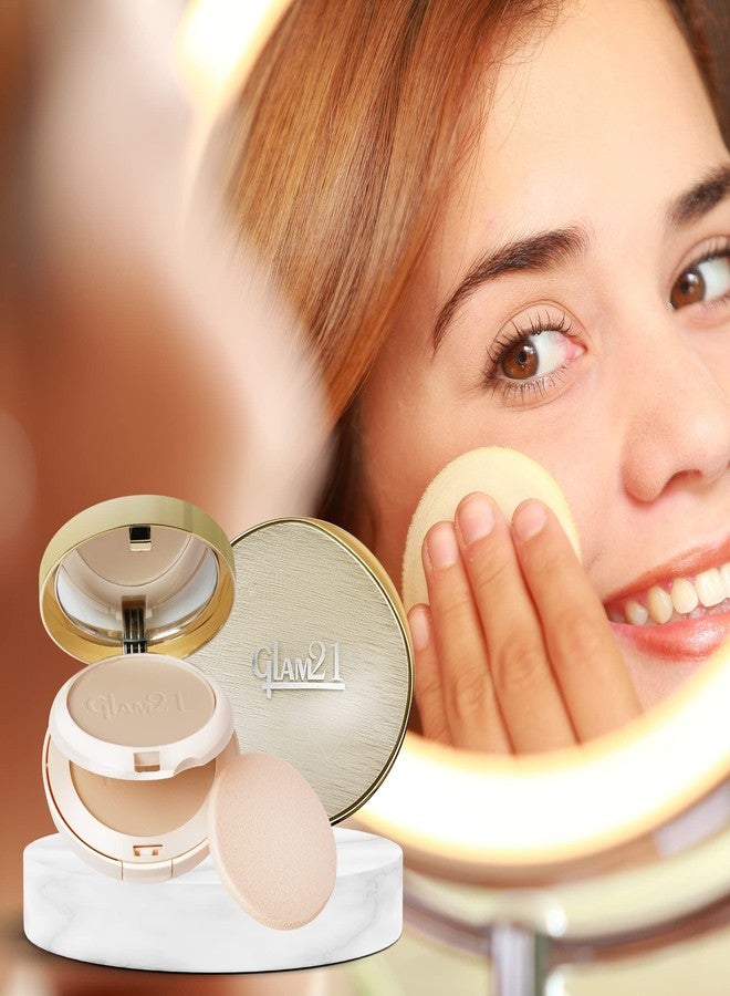 Glam 21 Glam21 Match Perfection Multi-Mineral 2-in-1 Compact Powder| Instant Glow Oil Free Velvety Formulation | Longlasting Matte Finish| Natural - Image 5