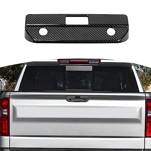 RT-TCZ RTTCZ for Silverado Tailgate Handle Cover Trim Compatible with Chevy Silverado GMC Sierra 2019 Up Carbon Fiber Exterior Accessories - Image 1
