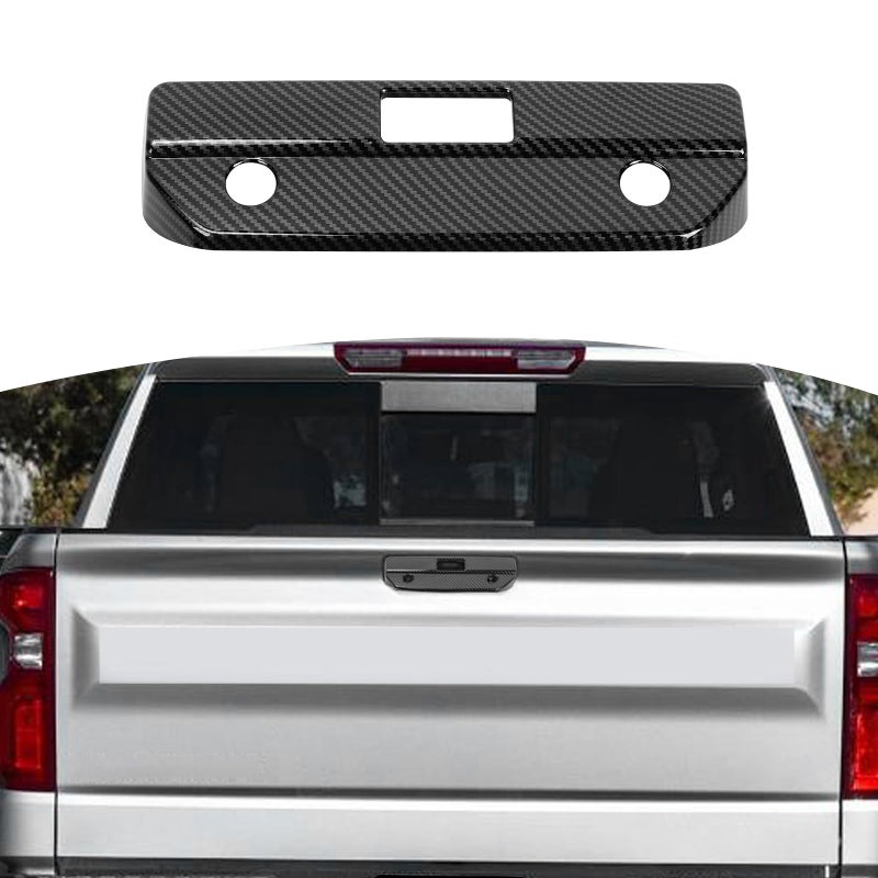 RT-TCZ RTTCZ for Silverado Tailgate Handle Cover Trim Compatible with Chevy Silverado GMC Sierra 2019 Up Carbon Fiber Exterior Accessories - Image 2