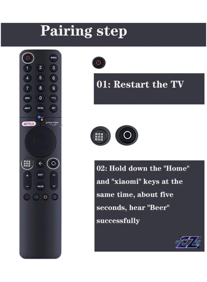 ELTRAZONE Remote Control for Xiaomi TV P1 P1E Q1 Q1E with Bluetooth and Voice Control Compatible with Mi TV P1/P1E/Q1/Q1E with battery - Image 2