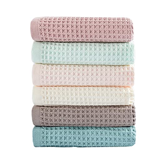 vfaejll 6 Pack Waffle Weave Dish Cloths, 13x13 Inch 100% Cotton Kitchen Towels for Washing Dishes - Super Absorbent, Quick Drying Dish Rags (Mixed Colors) - Image 1