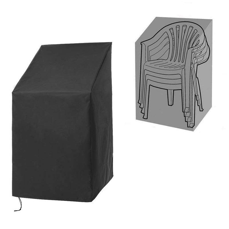 QEES Patio Furniture Covers,Outdoor Chair Covers,Outdoor Furniture Cover Waterproof,Heavy Duty Patio Chair Cover For Outdoor Furniture,Stacking Chair Cover with Adjustable Cord For All Weather Protection. - Image 1