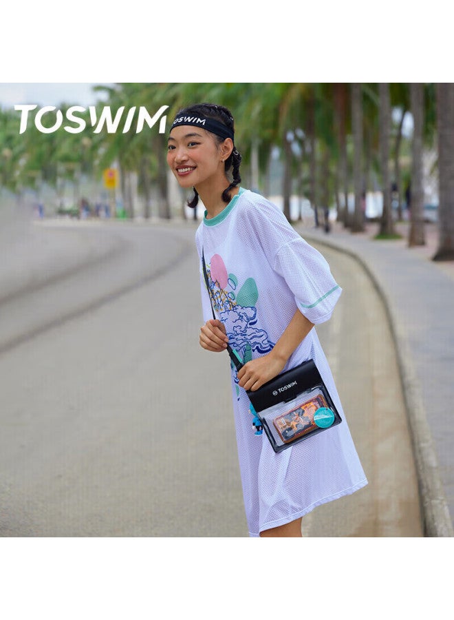 Toswim Waterproof Phone Case, Touchscreen C Patible, For Swimming And Underwater Photography, Huawei And Apple 14, Transparent Black Fantasy - Image 1