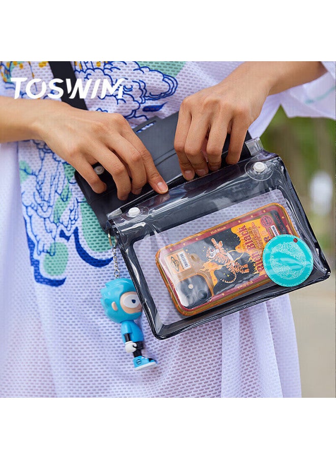 Toswim Waterproof Phone Case, Touchscreen C Patible, For Swimming And Underwater Photography, Huawei And Apple 14, Transparent Black Fantasy - Image 3