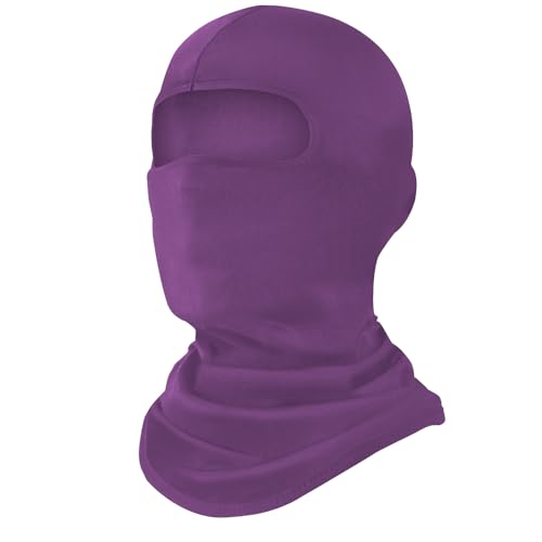 YESLIFE Purple Balaclava Ski Mask for Men and Women, Summer Face Mask for Motorcycle Helmets, Dirt Bike Accessories Neck Gaiter, Bandanas - Image 1