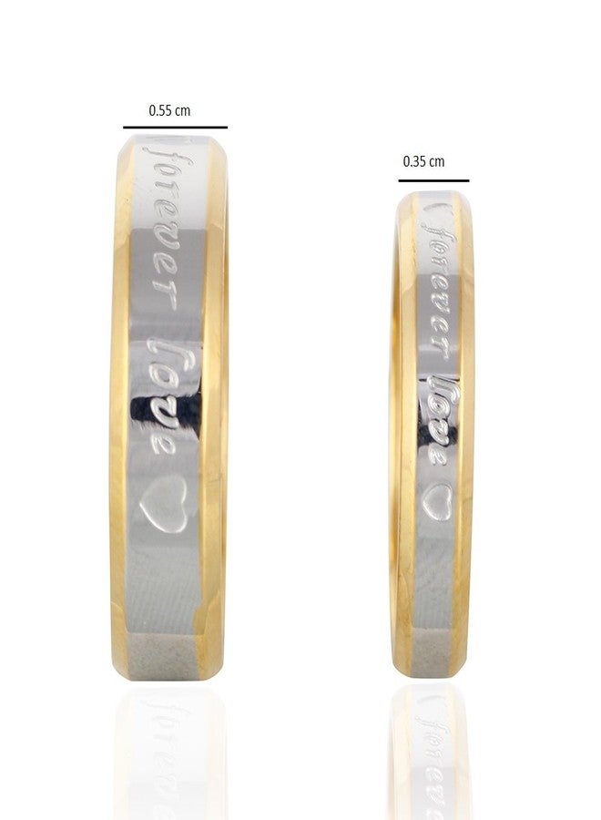 Aaishwarya 18K Plated Forever Love Couple Rings for Women/Girls & Men/Boys - Image 2