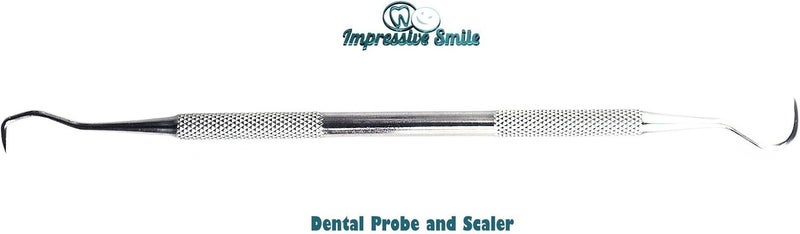 Impressive Smile 1 Dentist Tools Kit  A Grade Stainless Steel Dental Hygiene Set Tarter Remover Dental Pick Dental Scraper Mouth Mirror and Free Protective Case - Image 3